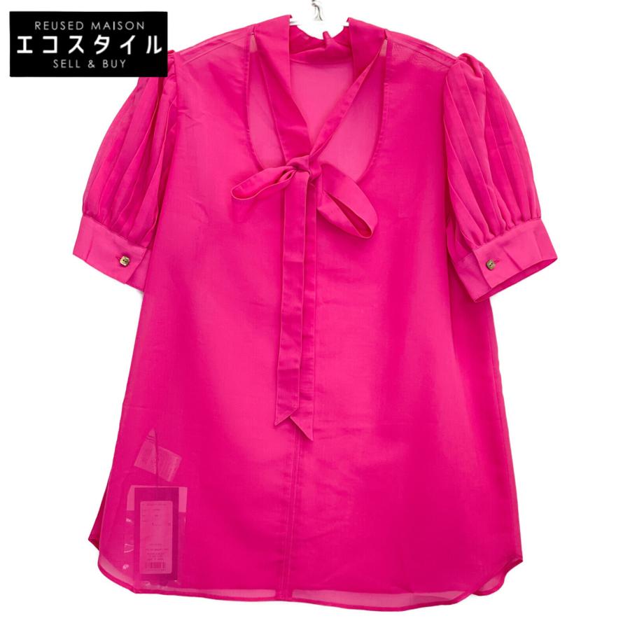 BORDERS at BALCONY ボーダーズアットバルコニー ピンク PUFF SLEEVE 