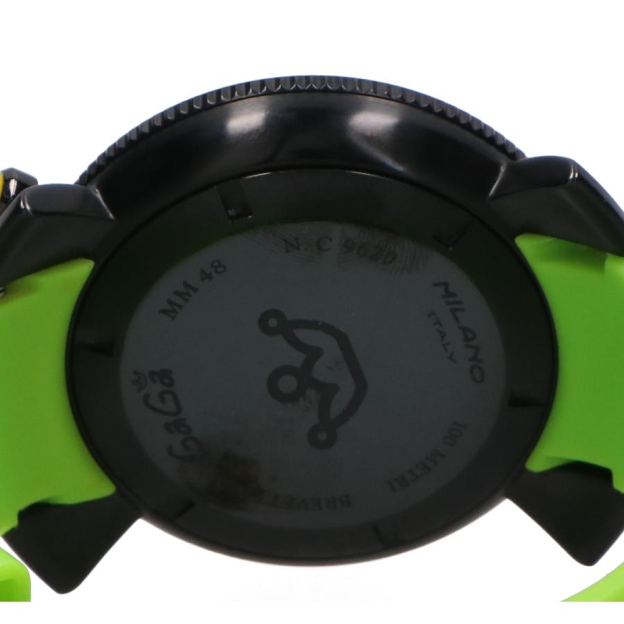 GAGA MILANO 時計 メンズ マヌアーレ48 クロノグラフ ラバーベルト レンタル商品【MM48】GaGaMILANO マヌアーレ48 クロノグラフ