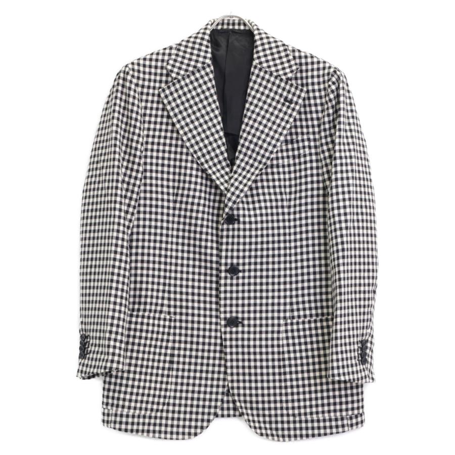 Luca Grassia ルカグラシア メンズジャケット Luca Grassia ルカグラシア ブラック×ホワイト ウール チェック