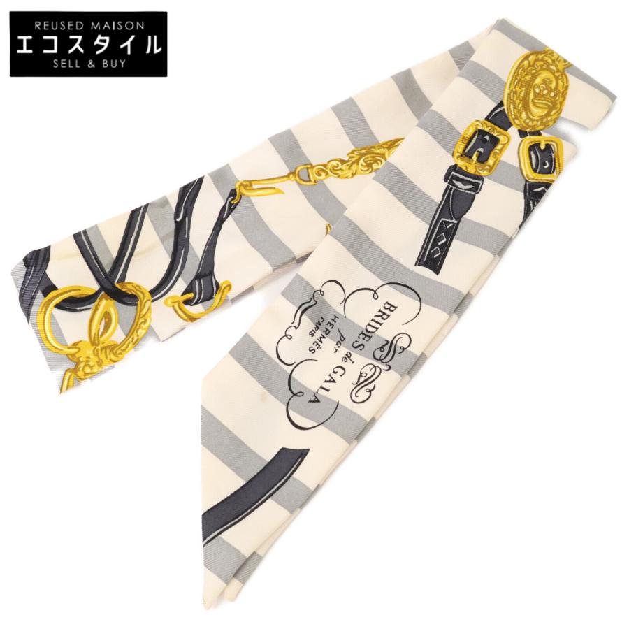 エルメスHERMES ツイリー　BRIDES de GALA HERMES エルメス BRIDES de GALA 式典用馬勒 シルク ツイリー