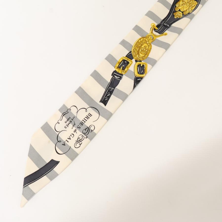 美品 エルメス ツイリー 正規品 スカーフ 式典用馬勒 シルク