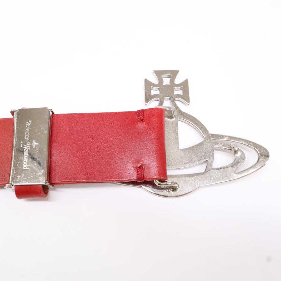美品 vivienne westwood MANオーブバックル レザー ベルト VIVIENNE WESTWOOD MAN ヴィヴィアンウエストウッドマン オーブ