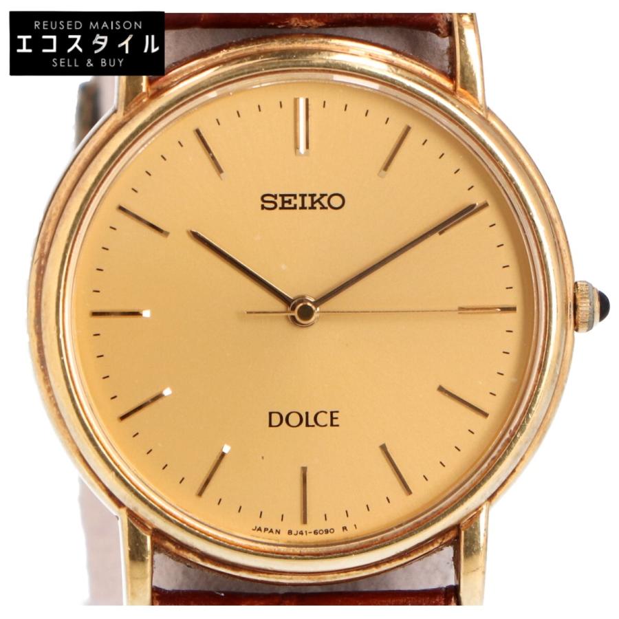 SEIKO（セイコー） 18KT 8J41-6060 ドルチェ クオーツ 腕時計 イエロー