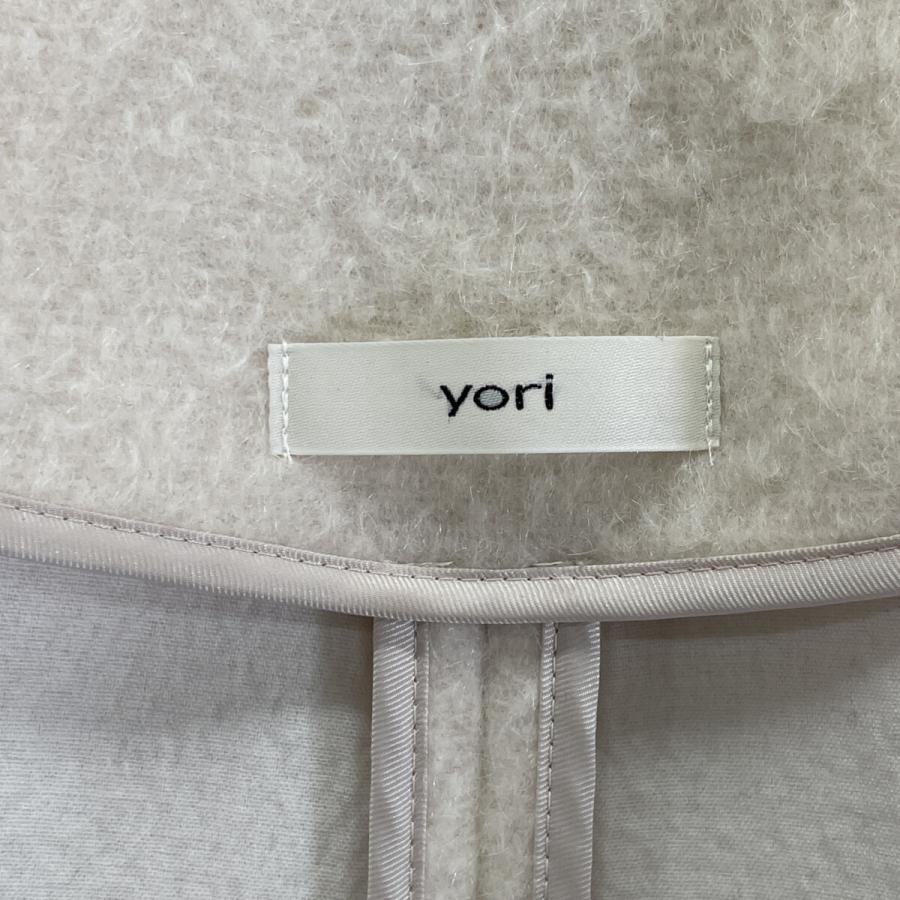 Yori ヨリ YR2125-098AW-6 ピンク モヘア混 シャギー コート オフ