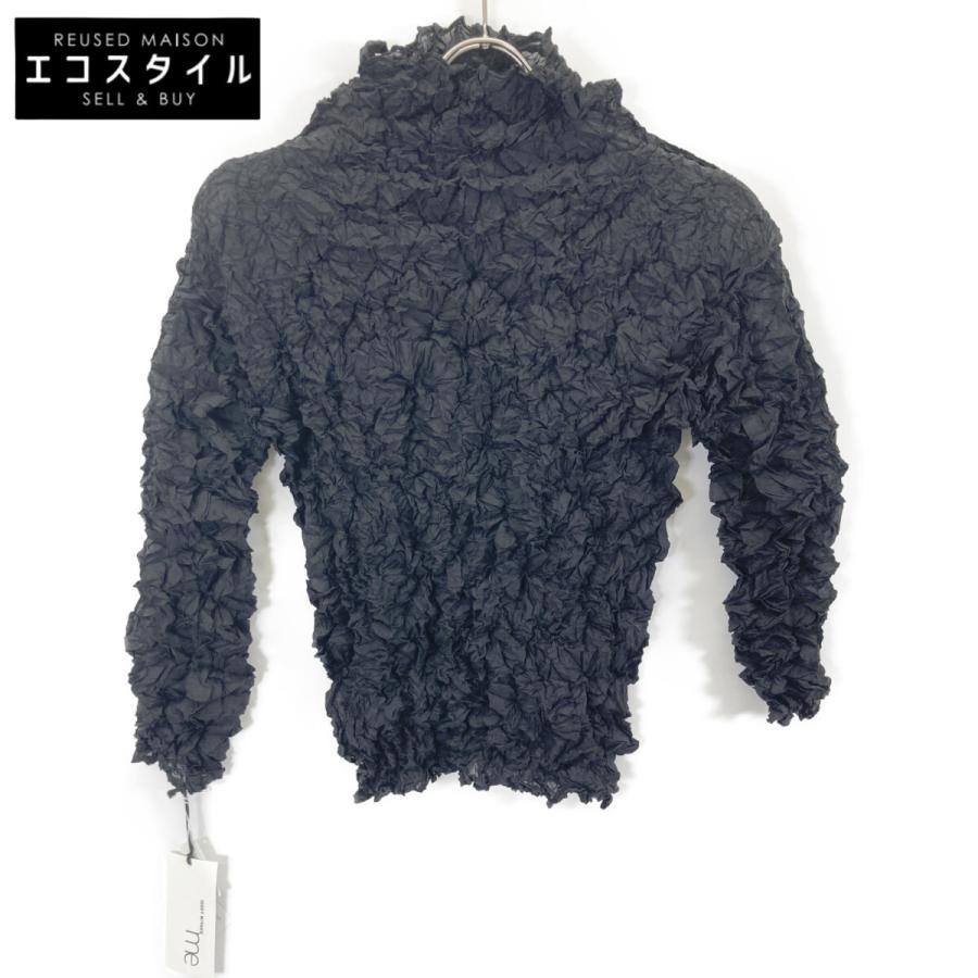 me ミー/イッセイミヤケ 23SS MI32FJ402 ブラック メレンゲトップ F 