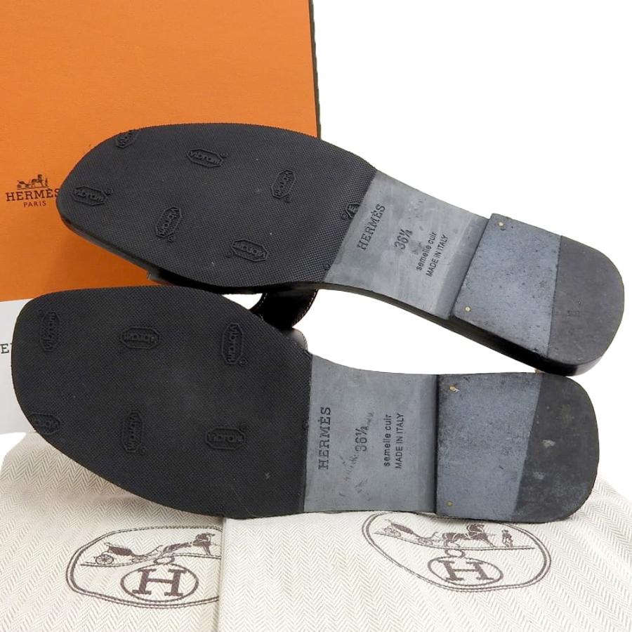 美品 HERMES エルメス オラン フラットサンダル シューズ レディース