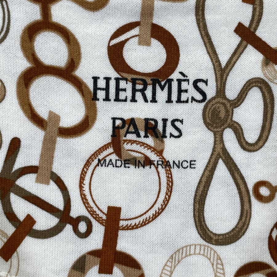 HERMES エルメス 23SS ビット柄 半袖 シャツワンピース ワンピース 36 