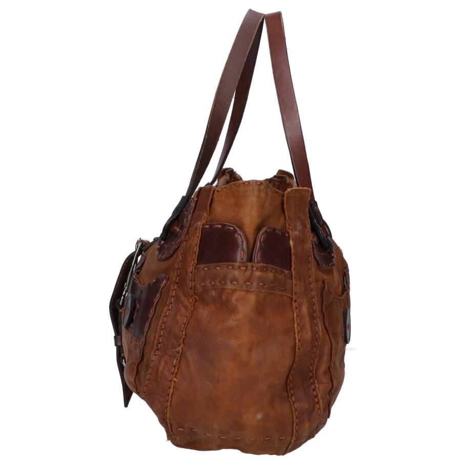 JAMIN PUECH ジャマンピュエッシュ R102 ステッチ レザー ハンドバッグ