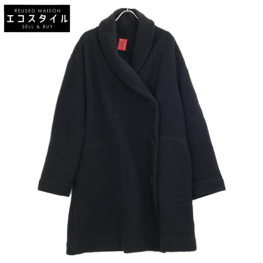 Haat ハート ブラック HA43FA635 ニット ショールカラー コート 表記  