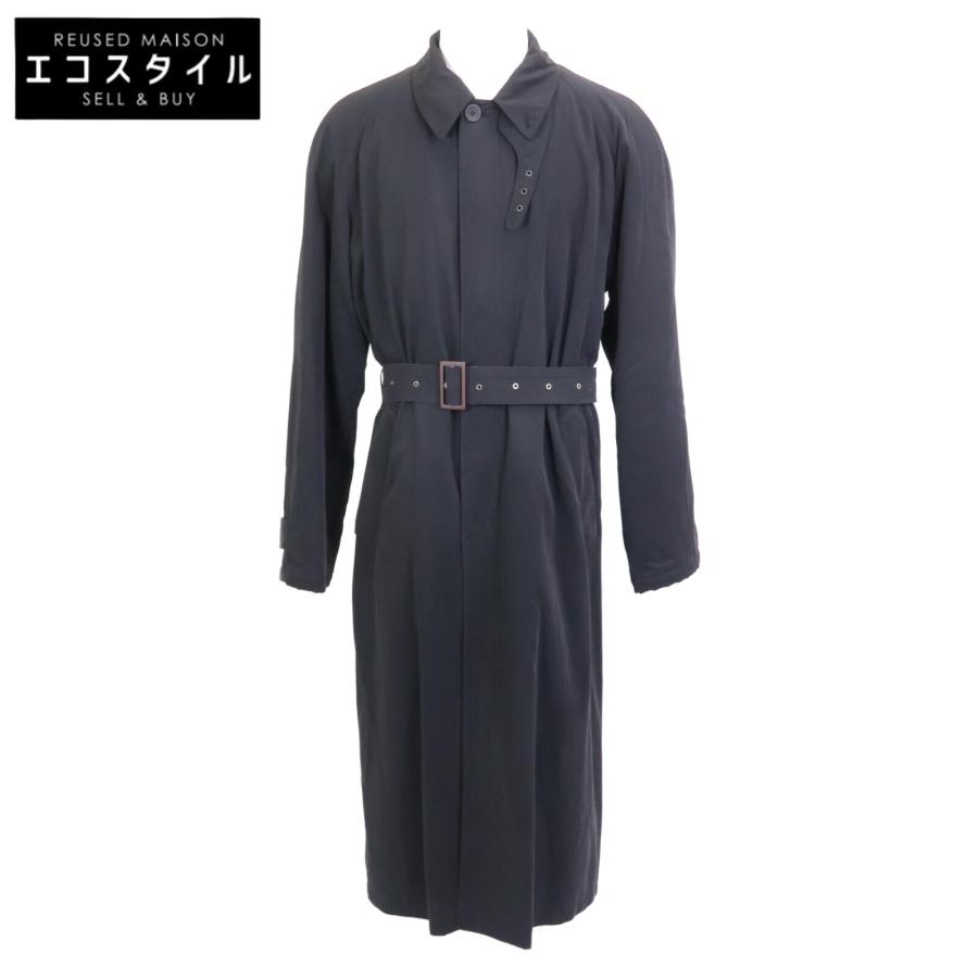 GIORGIO ARMANI ジョルジオアルマーニ ネイビー コットン ステンカラー