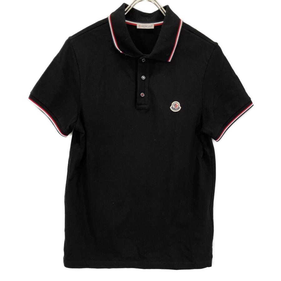 正規品保証☆ MONCLER モンクレール トリコロール ポロシャツ ブラック MONCLER（モンクレール） ブラック 20年 MAGLIA POLO MANICA CORTA
