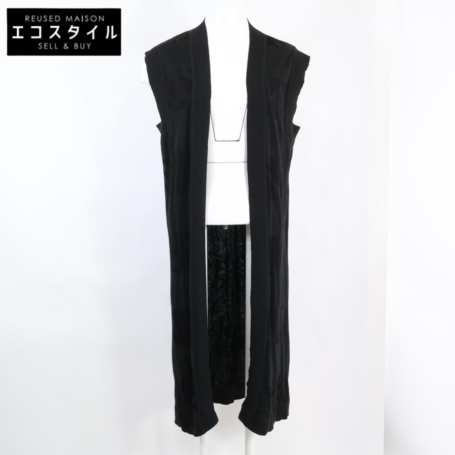 国内正規 HERMES エルメス シルクコットン ノースリーブ ロング ジレ