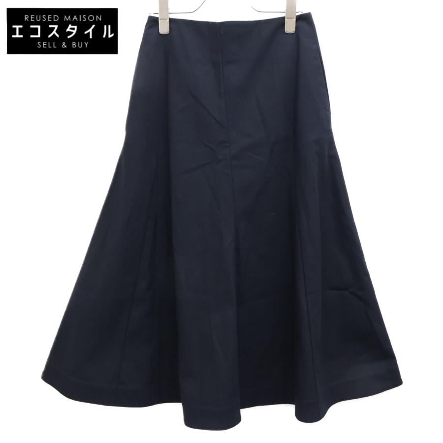 JIL SANDER ジルサンダー スカート 32 ネイビー レディース JIL SANDER（ジルサンダー） 22SS JSPU35050506 コットン スカート 32