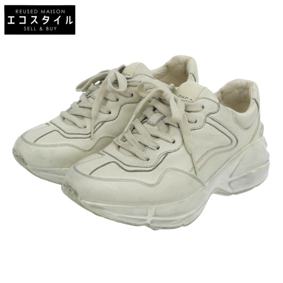 GUCCI（グッチ） RHYTON LEATHER SNEAKER ダメージ加工 ローカット 