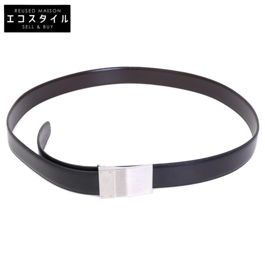 dunhill（ダンヒル） シルバーバックル レザー ベルト 42/107 シルバー