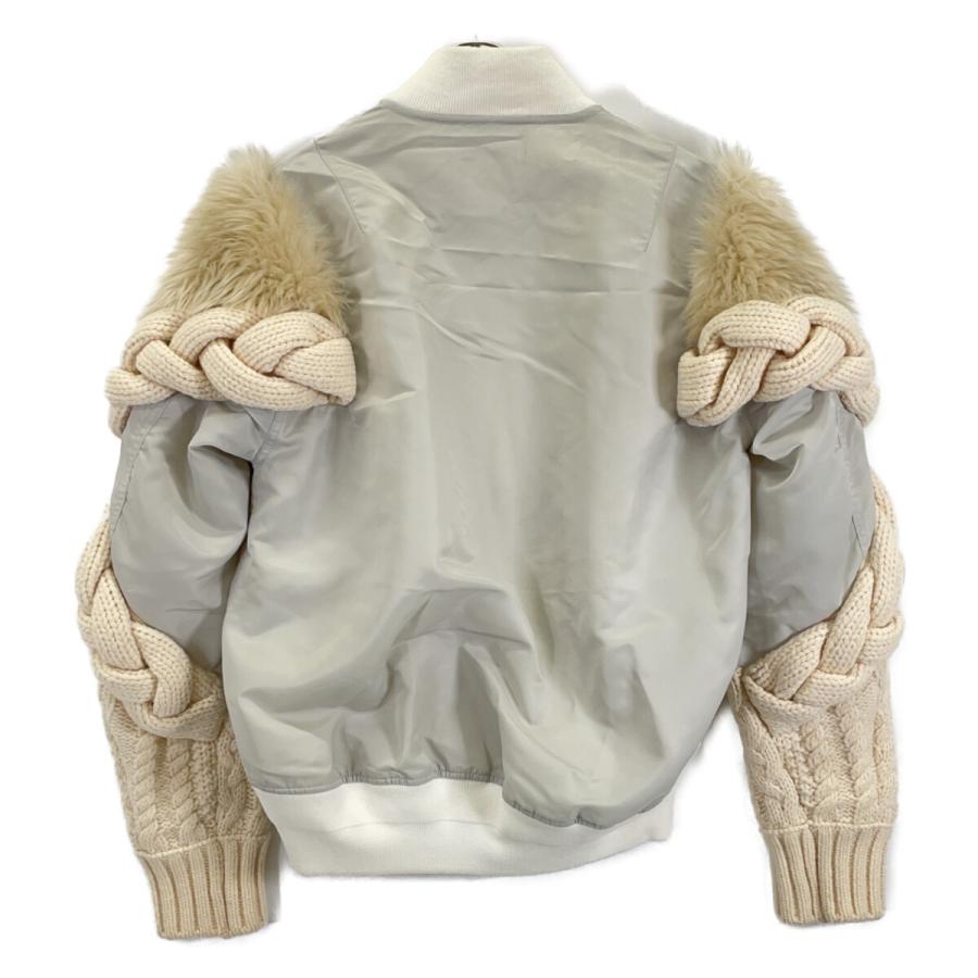 sacai（サカイ） 19-04629 グレー CABLE KNIT MA-1 JACKET グレー