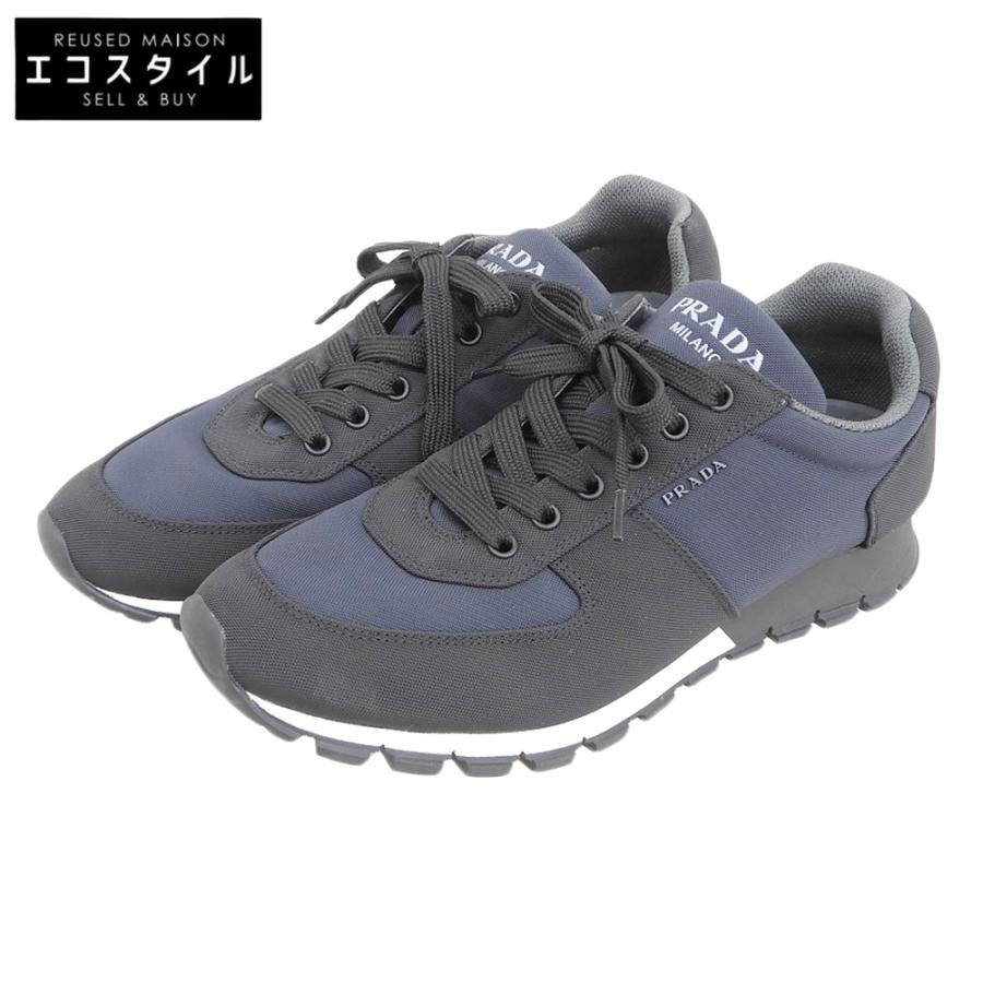 PRADA（プラダ） 美品 RE-NYRON スニーカー シューズ メンズ ネイビー