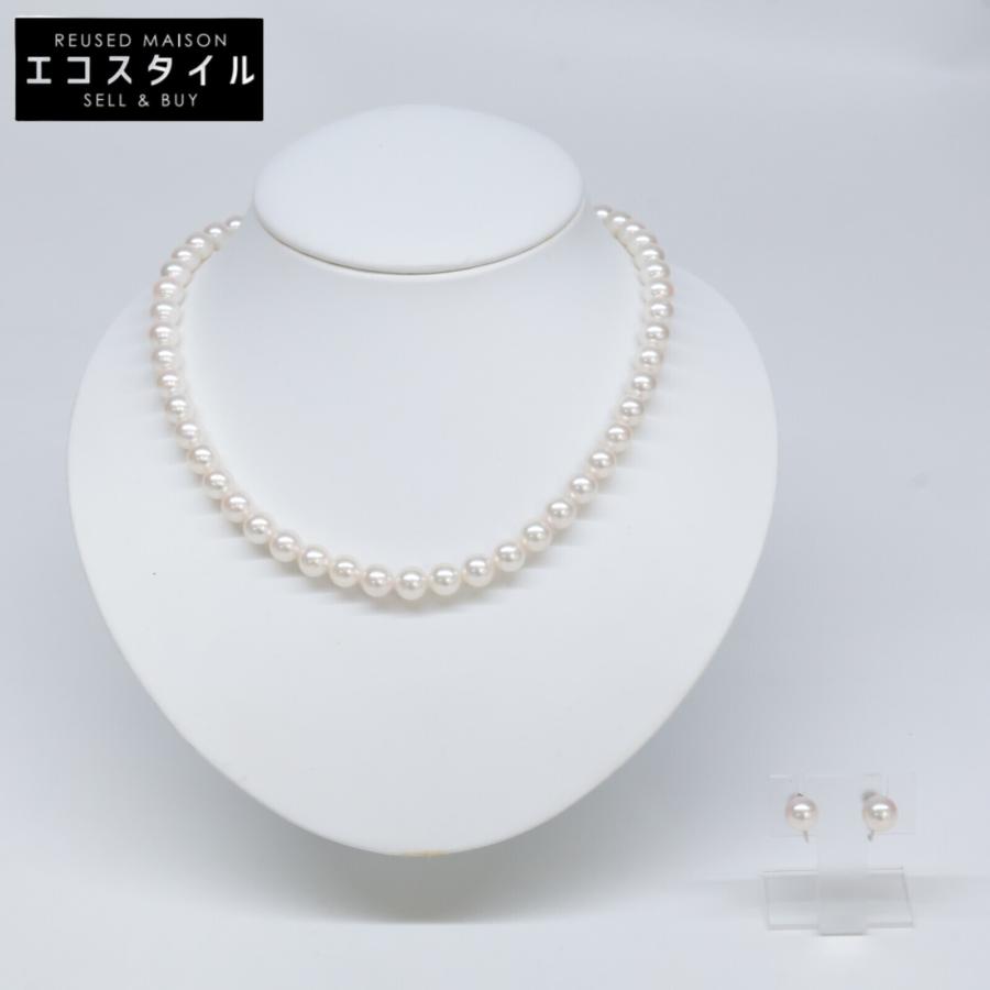【M11】美品✨パール K14WG イヤリング シルバーネックレス 美品 高島屋 K14WG パール イヤリング・SILVER ネックレス セット