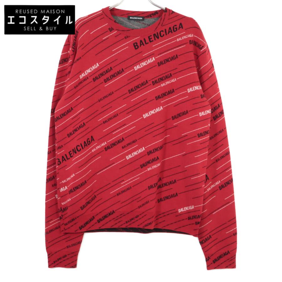 BALENCIAGA（バレンシアガ） 19SS 555381 レッド ジャガードロゴ