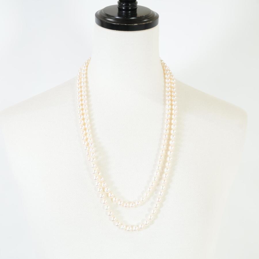 TASAKI タサキ 6.8mmパール ロング ネックレス SV金具 レディース 