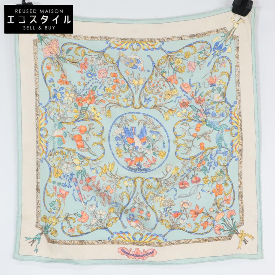 美品 HERMES エルメス 東洋の石と西洋の細工 シルク カレ45 スカーフ