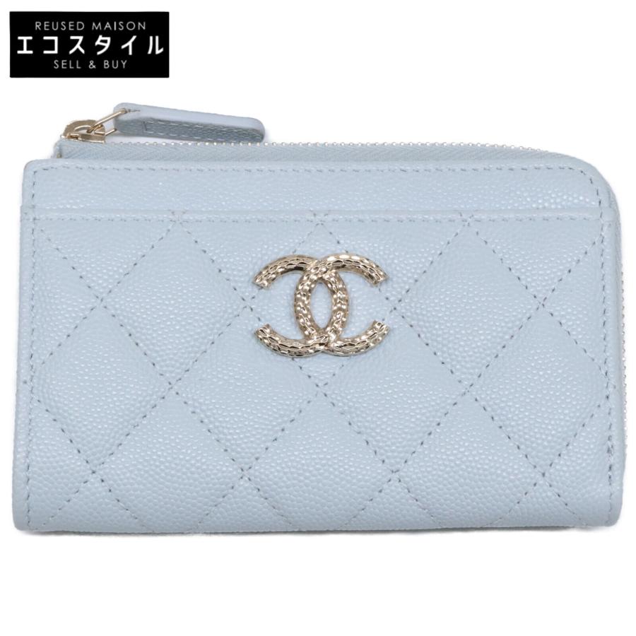 CHANEL（シャネル） 美品 AP4257 キャビアスキン ココマーク ジップ