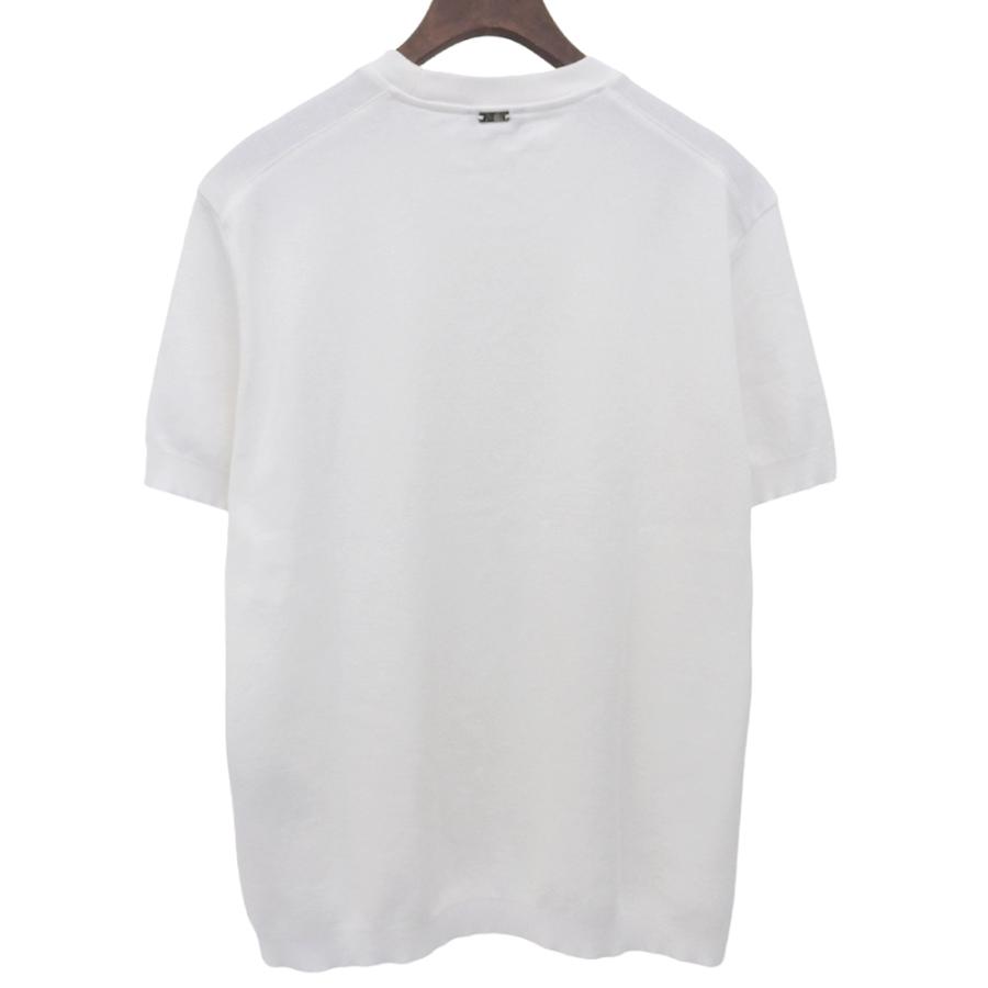 定価3,9万 HERNO コットンニットエフェクト クルーネックカットソー HERNO（ヘルノ） 美品 ジャージニットエフェクトS/Sクルーネック
