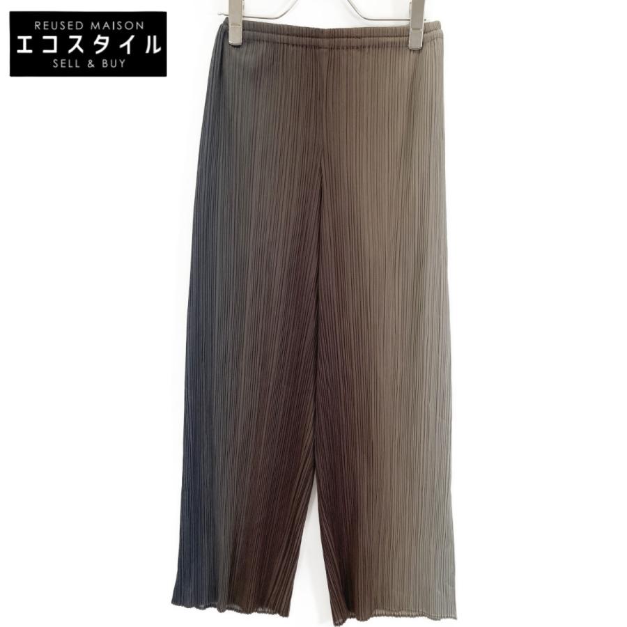 プリーツプリーズ PLEATS PLEASE プリーツプリーズ プリント セットアップ レディース ブラウン 3 PP61-JJ842/JG844 3 プリーツプリーズPLEATS PLEASE グラフィックプリントウェーブ