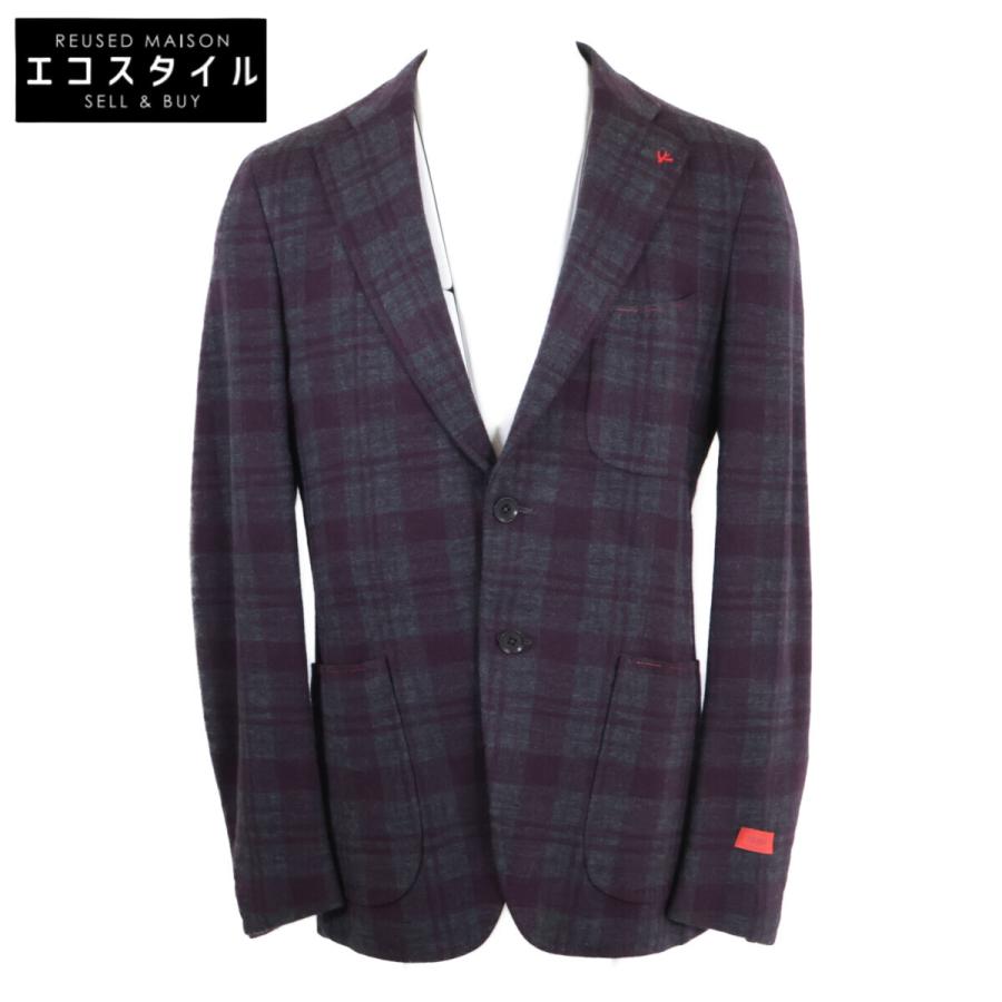 ISAIA イザイア 新品同様 007704 チェック柄 テーラード ニット