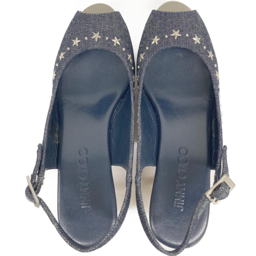 新品同様 JIMMY CHOO ジミーチュウ デニム スタースタッズ コ