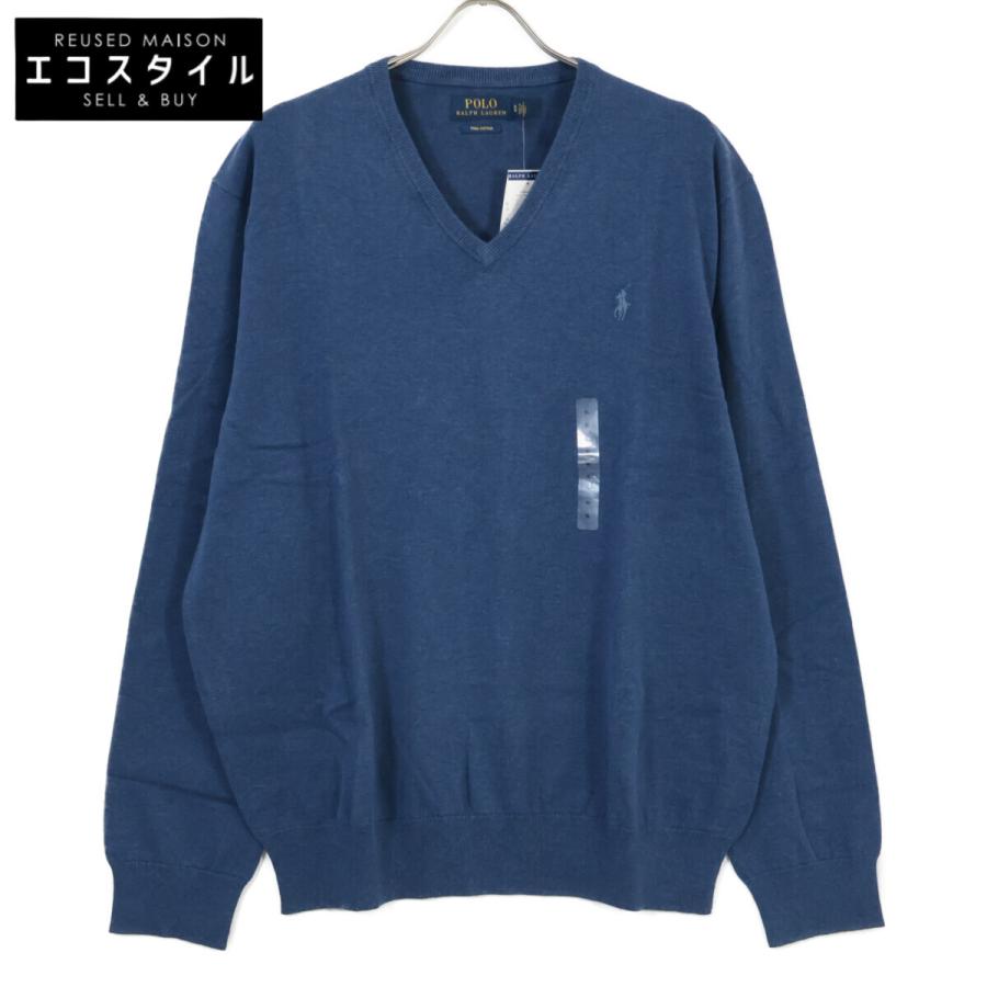 ポロラルフローレン　POLO 　ケーブルニット　 青　ピマコットン　ブルー POLO RALPH LAUREN（ポロ・ラルフローレン） ポロ ラルフローレン