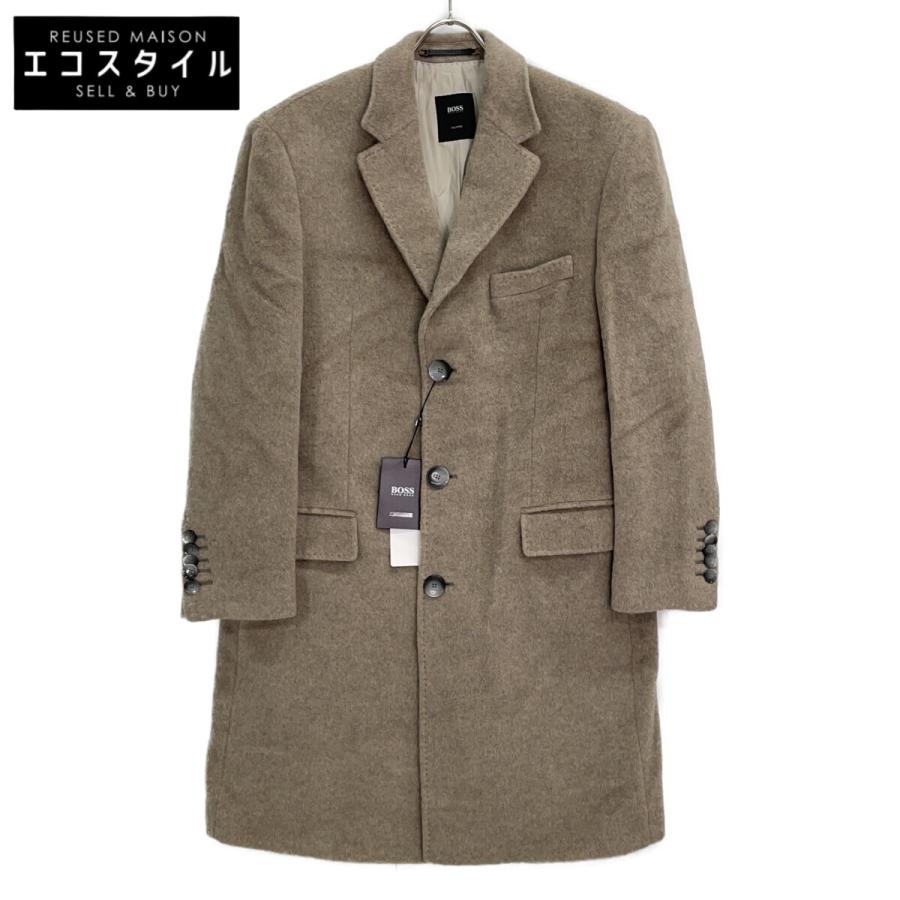 HUGO BOSS ヒューゴボス ベージュ ウール×アルパカ チェスターコート