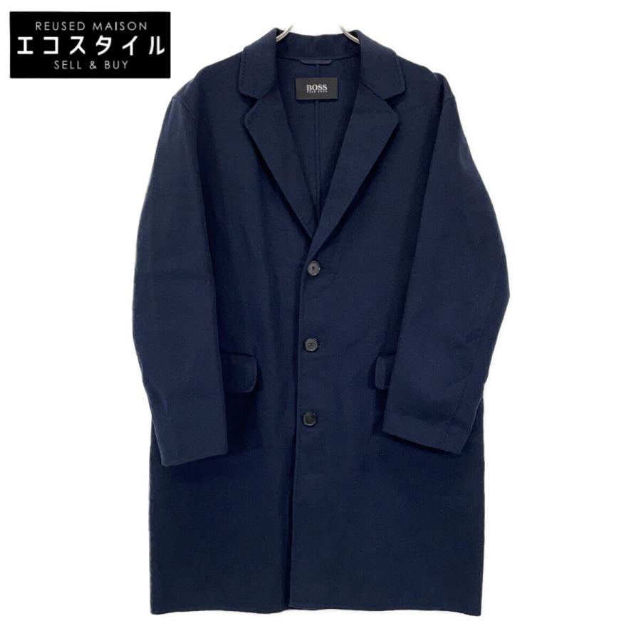 HUGO BOSS ヒューゴボス ネイビー ウール ロングコート UK 52 コート