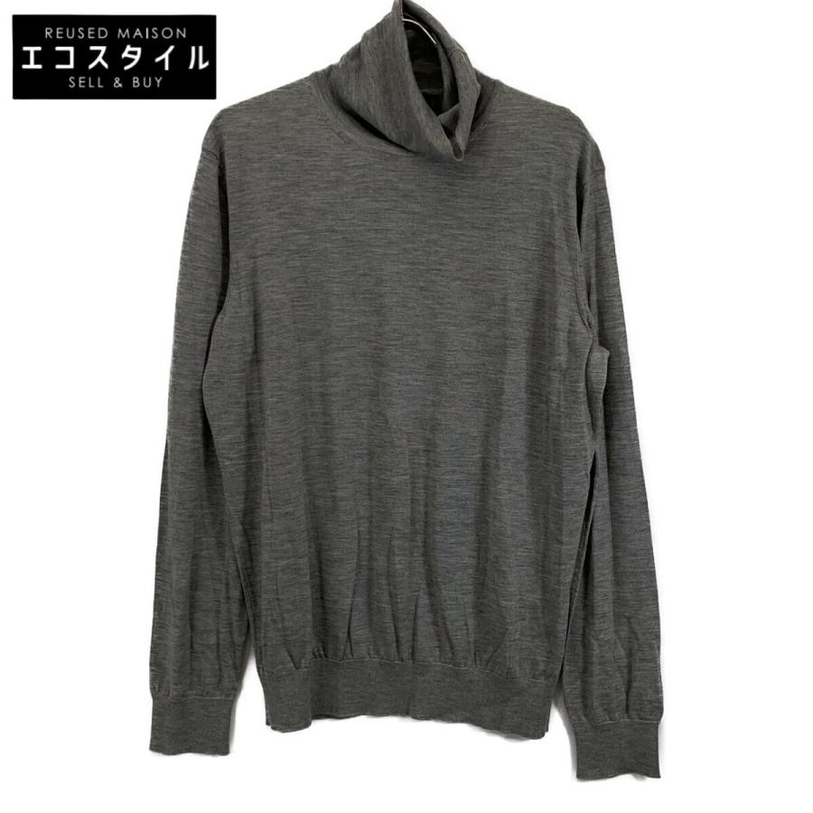 ZEGNA ゼニア グレー カシミヤ70シルク メランジュ Cashseta 