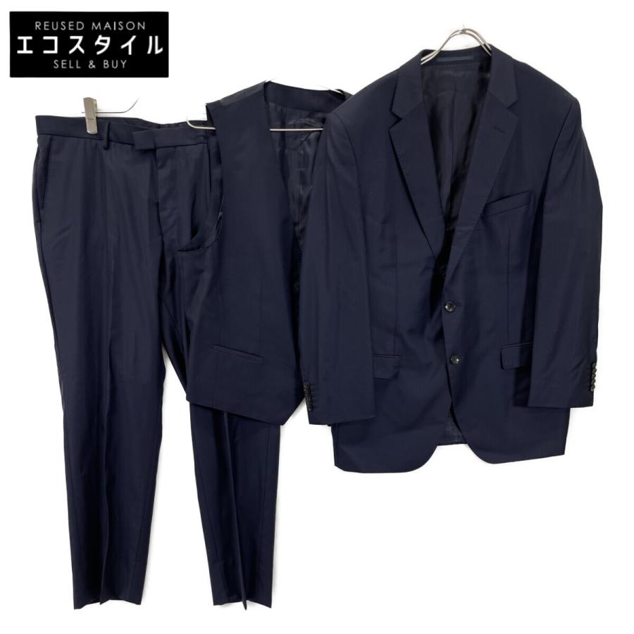 HUGO BOSS ヒューゴボス ネイビー ロロピアーナ生地 Hervers4 3P