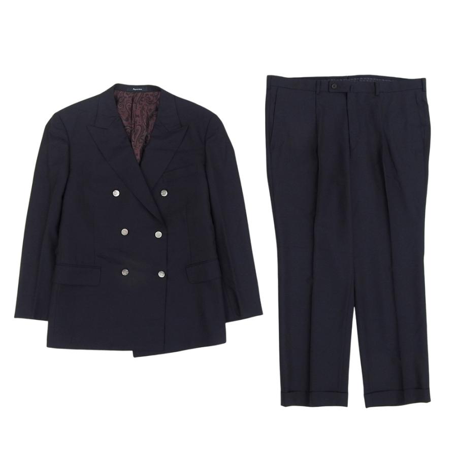 Aquascutum（アクアスキュータム） 美品 ウール 裏地ペイズリー ダブル