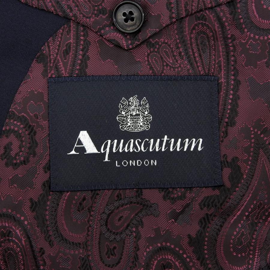 Aquascutum（アクアスキュータム） 美品 ウール 裏地ペイズリー ダブル