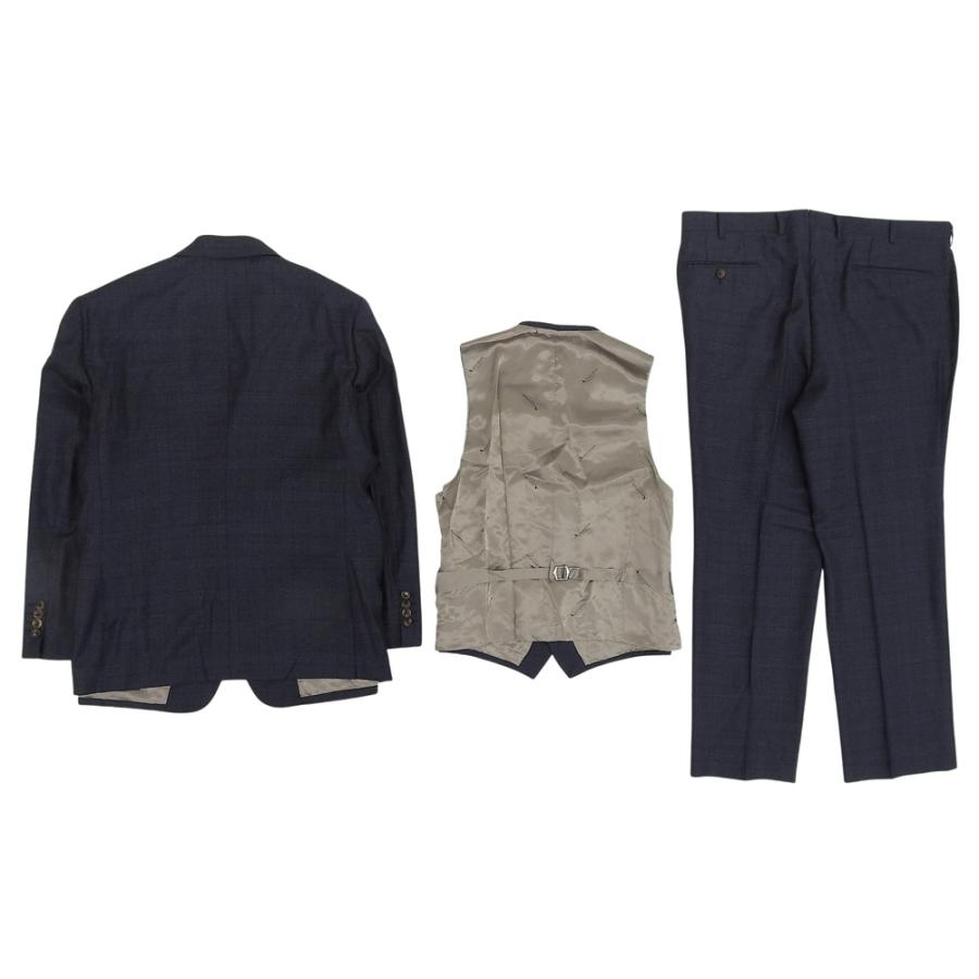 新品同様アクアスキュータム×ロロピアーナセットアップスーツ3点セット Aquascutum（アクアスキュータム） 美品 ウール 3Pスーツ セットアップ
