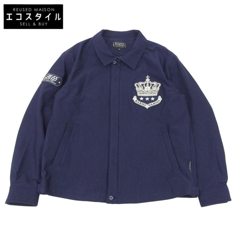 美品 BARNIVARNO バーニヴァーノ デニム調 プリント ブルゾン
