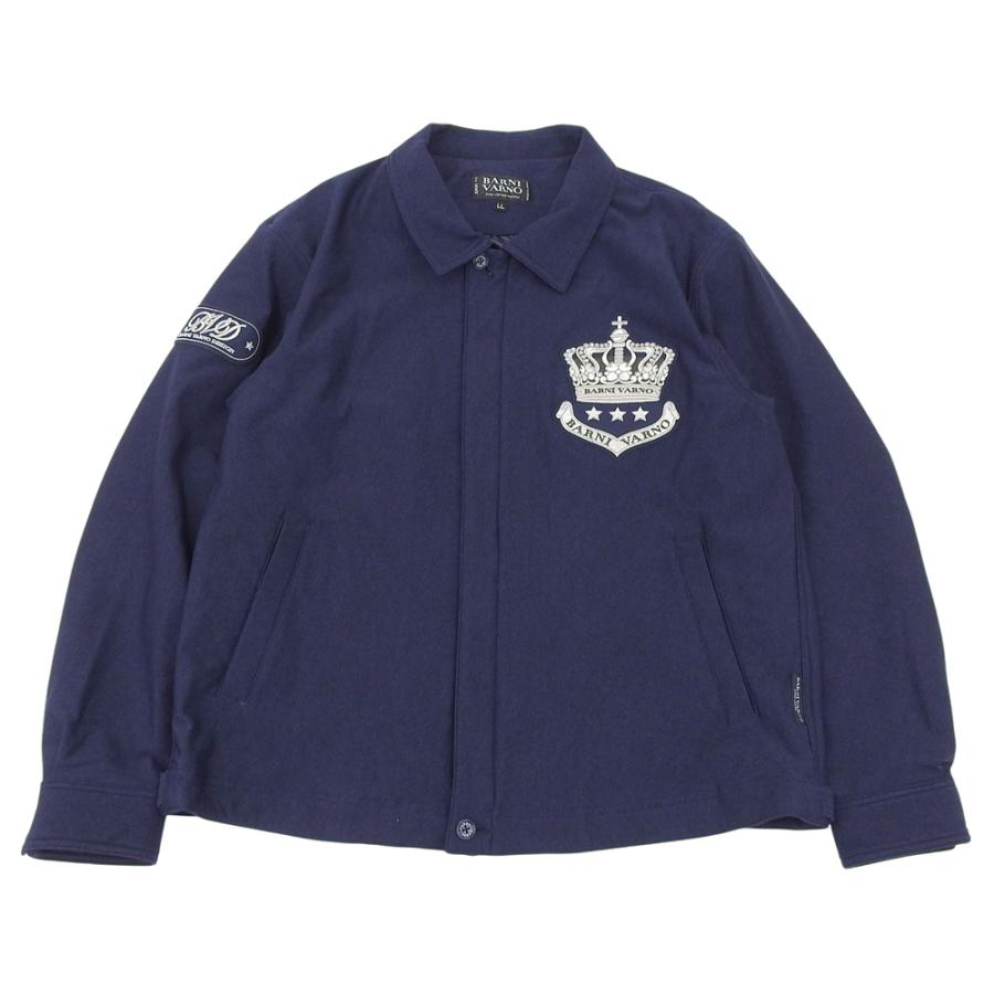 美品 BARNIVARNO バーニヴァーノ デニム調 プリント ブルゾン