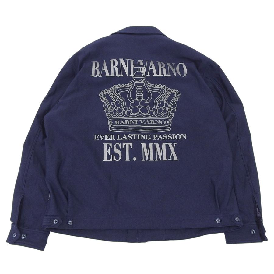 美品 BARNIVARNO バーニヴァーノ デニム調 プリント ブルゾン