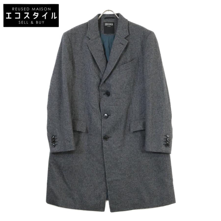 ZEGNA ゼニア グレー カシミヤウール チェスターコート 54 コート