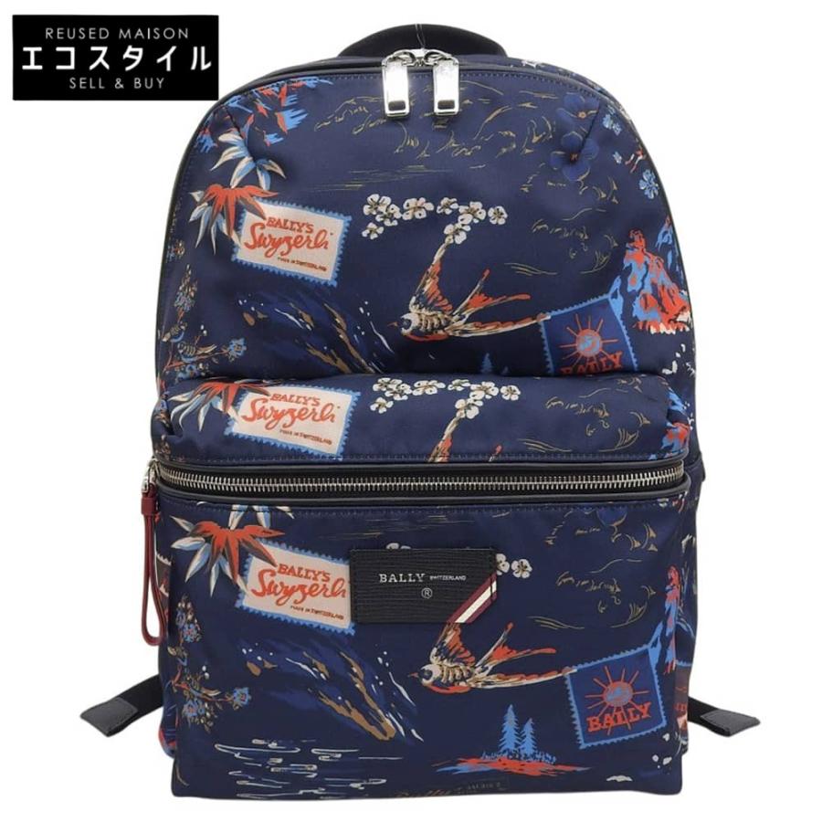 Bally（バリー） 美品 eba026 FEREY.NPR ナイロン ロゴプレート 総柄 