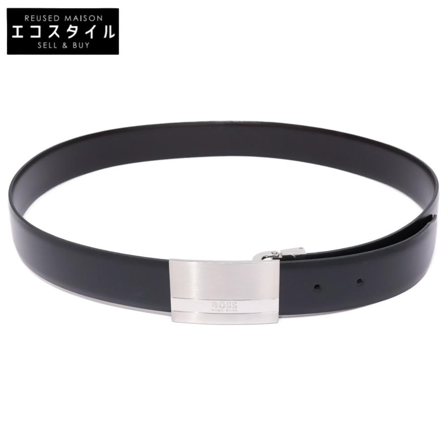 新品同様/ HUGO BOSS ヒューゴボス ロゴプレートバックル イタリアン