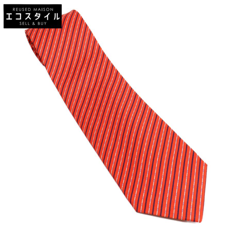 新品/ HERMES エルメス HTH1095 CRAVATE HEAVY TWILL レジメンタル