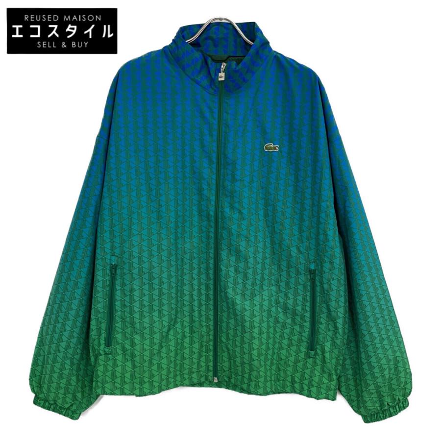 ま*ん様 トラックジャケット　ラコステ LACOSTE（ラコステ） ブルー×グリーン BH5943 バックプリント
