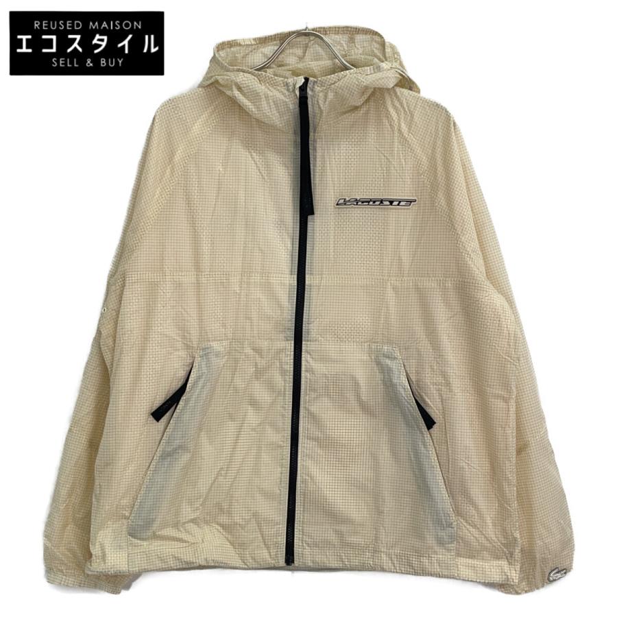 LACOSTE BH0122-99 グリッドナイロンジップアップジャケット LACOSTE（ラコステ） BH0122-99 ベージュ グリッドナイロンジップ