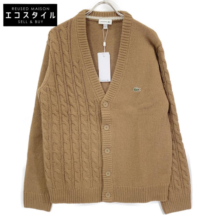 LACOSTE（ラコステ） ブラウン AH7178-99 アシンメトリー Vネック 