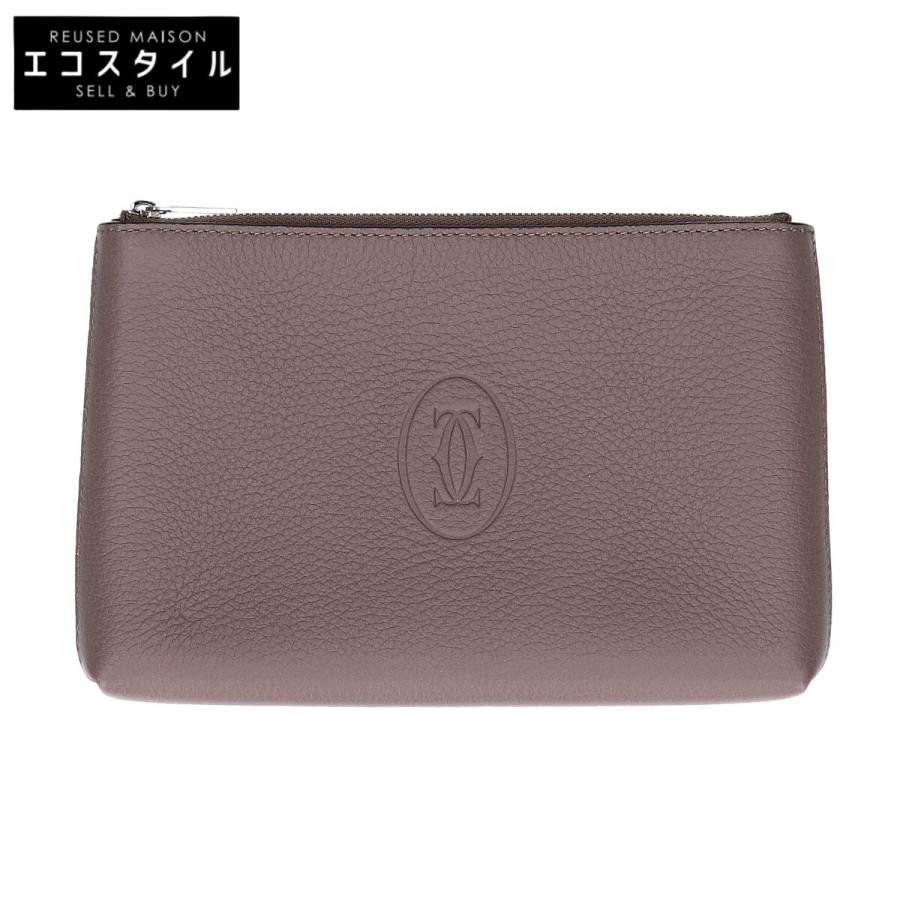 Cartier（カルティエ） 美品 マスト ドゥ ポーチ SM ベージュ