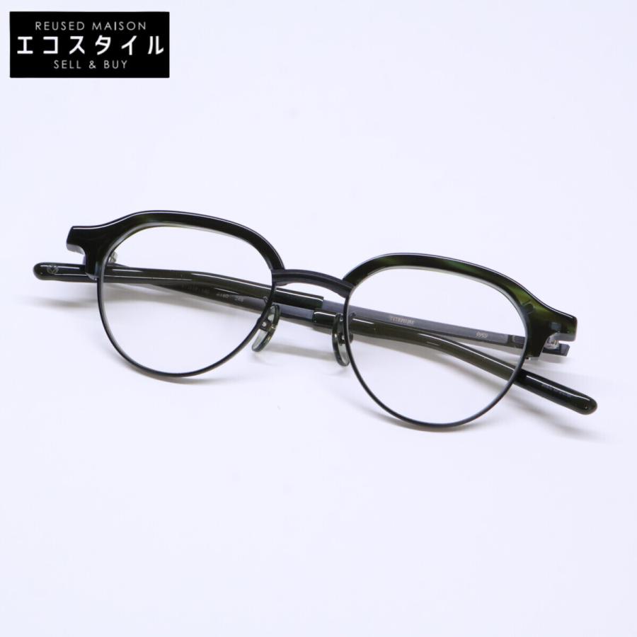 999.9（フォーナインズ） 新品同様 999.9 M-166 8140 TITANIUM 999.9 フォーナインズ M-166 8140 グリーンササ×ブラックマット